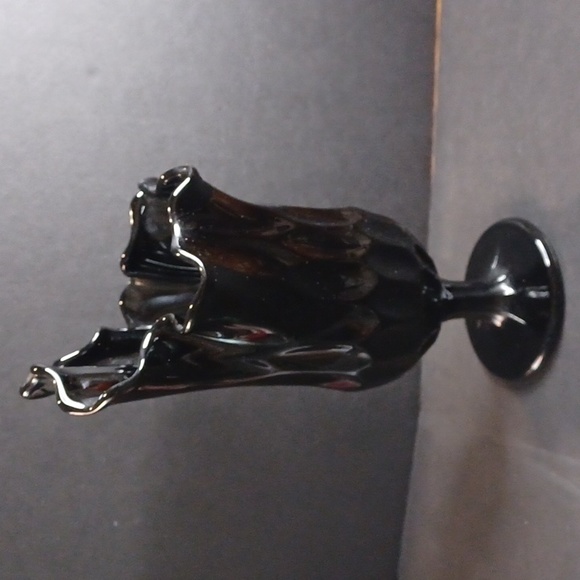 Fenton Black Glass Vase - Picture 2 of 6